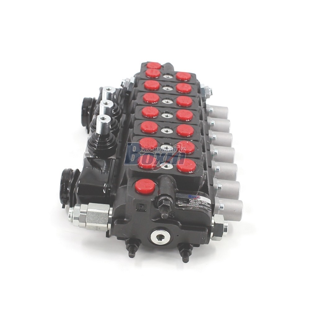 SD6 Sectional Valve 7 Spool Configuration with Manual and Joystick Levers main image